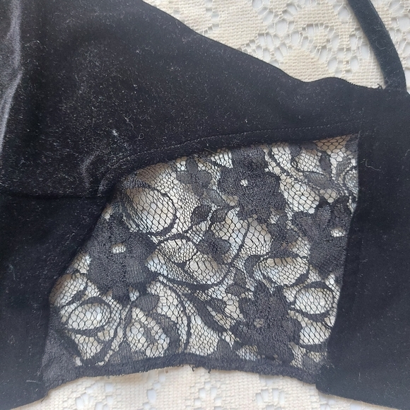 Forever 21 Velvet & Lace Crop - Picture 5 of 5